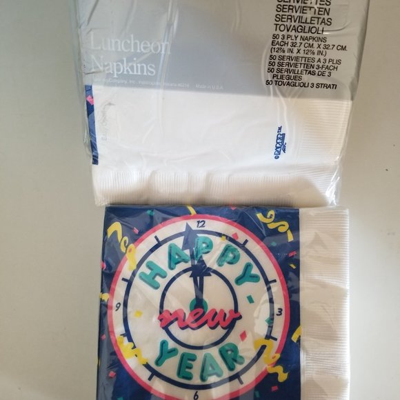 NEW Happy New Year 75 Plates and 150 Napkins - Picture 4 of 7